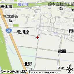 京都府木津川市山城町北河原乾川原142周辺の地図