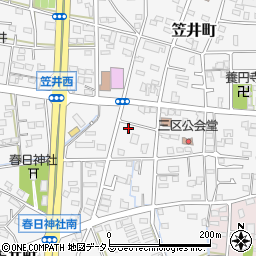 静岡県浜松市中央区笠井町876周辺の地図