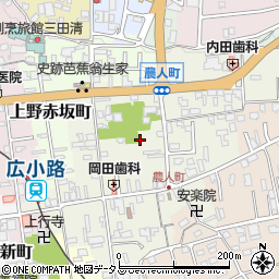 〒518-0831 三重県伊賀市上野農人町の地図