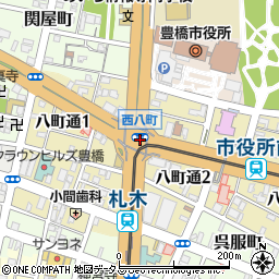 豊橋市役所前周辺の地図