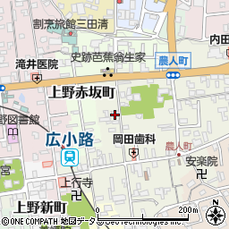 三重県伊賀市上野農人町412-12周辺の地図