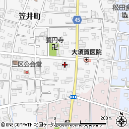 静岡県浜松市中央区笠井町296周辺の地図