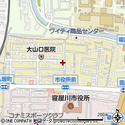 大阪府寝屋川市豊野町周辺の地図
