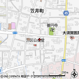 静岡県浜松市中央区笠井町909周辺の地図