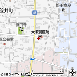 静岡県浜松市中央区笠井町102周辺の地図