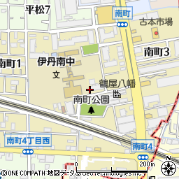 兵庫県伊丹市南町周辺の地図