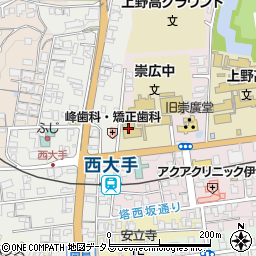 伊賀市立崇廣中学校周辺の地図