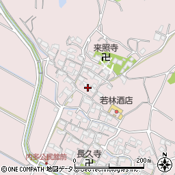 三重県津市安濃町内多周辺の地図