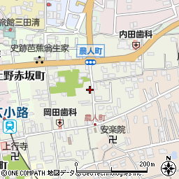 三重県伊賀市上野農人町360周辺の地図