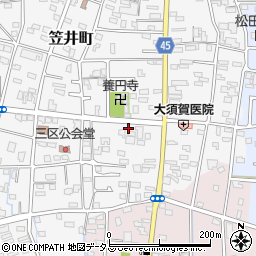 静岡県浜松市中央区笠井町340周辺の地図