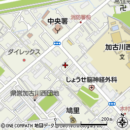兵庫県加古川市加古川町西河原5周辺の地図