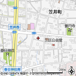 静岡県浜松市中央区笠井町871周辺の地図