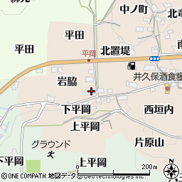 京都府木津川市加茂町井平尾岩脇周辺の地図