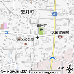 静岡県浜松市中央区笠井町336周辺の地図