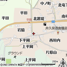 京都府木津川市加茂町井平尾南置堤1周辺の地図