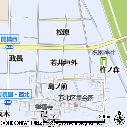 京都府精華町（相楽郡）祝園（若井垣外）周辺の地図