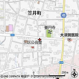 静岡県浜松市中央区笠井町910周辺の地図
