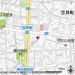 静岡県浜松市中央区笠井町950周辺の地図