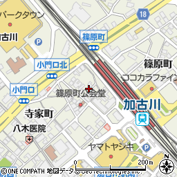 兵庫県加古川市加古川町篠原町58周辺の地図