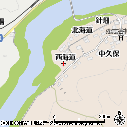 京都府相楽郡南山城村南大河原西海道周辺の地図