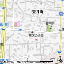 静岡県浜松市中央区笠井町889周辺の地図