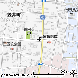静岡県浜松市中央区笠井町293周辺の地図