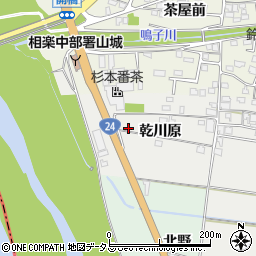 京都府木津川市山城町北河原乾川原153周辺の地図