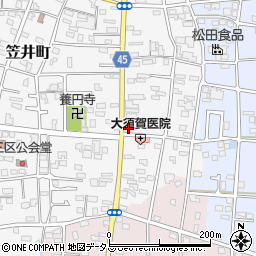 静岡県浜松市中央区笠井町107周辺の地図