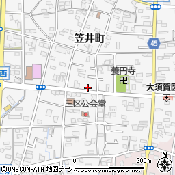 静岡県浜松市中央区笠井町905周辺の地図
