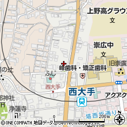 三重県伊賀市上野西大手町3693周辺の地図