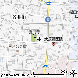 静岡県浜松市中央区笠井町295周辺の地図