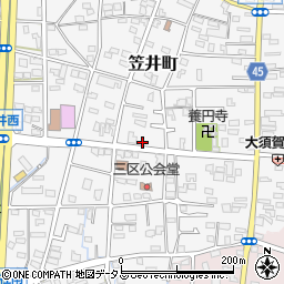 静岡県浜松市中央区笠井町890周辺の地図