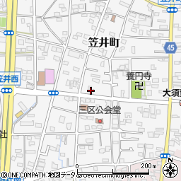 静岡県浜松市中央区笠井町891周辺の地図