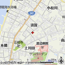 愛知県知多郡美浜町野間須賀61周辺の地図