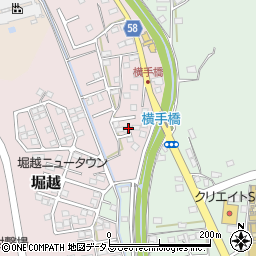 静岡県袋井市堀越1740-1周辺の地図