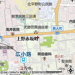 三重県伊賀市上野農人町412-24周辺の地図