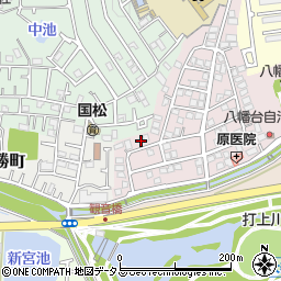 大阪府寝屋川市八幡台3-12周辺の地図