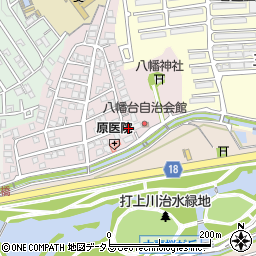 大阪府寝屋川市八幡台11-11周辺の地図
