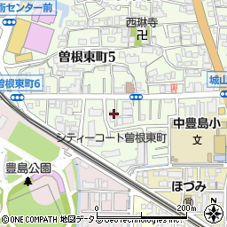 大阪府豊中市曽根東町6丁目周辺の地図