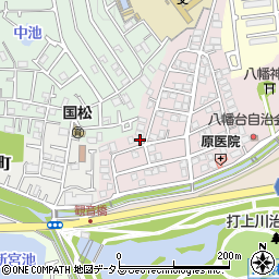 大阪府寝屋川市八幡台3-8周辺の地図