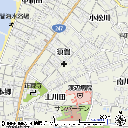 愛知県知多郡美浜町野間須賀64周辺の地図