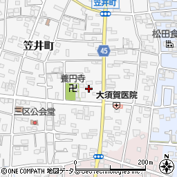 静岡県浜松市中央区笠井町289周辺の地図
