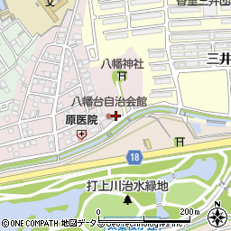 大阪府寝屋川市八幡台11-7周辺の地図