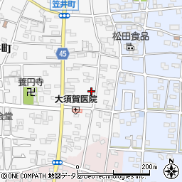 静岡県浜松市中央区笠井町65周辺の地図