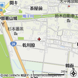 京都府木津川市山城町北河原乾川原23周辺の地図