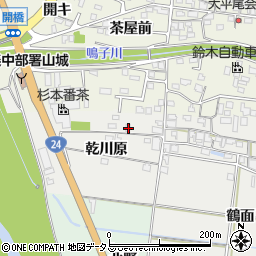 京都府木津川市山城町北河原乾川原22周辺の地図