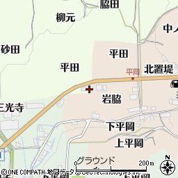 京都府木津川市加茂町例幣平田周辺の地図
