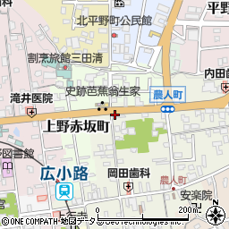 三重県伊賀市上野農人町411-2周辺の地図