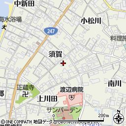愛知県知多郡美浜町野間須賀68周辺の地図
