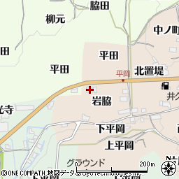 京都府木津川市加茂町井平尾岩脇24-1周辺の地図